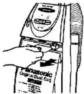 PANASONIC MC-E563K - HOW TO CHANGE THE DUST BAG - 2