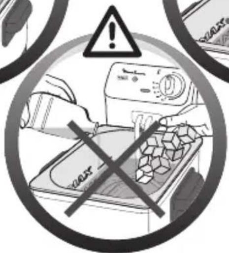 Warning symbol with exclamation mark over a kitchen appliance, indicating no clear safety or hazard