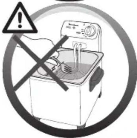 Warning sign with exclamation mark and crossed-out kitchen equipment, indicating no clear safety or disinfection.