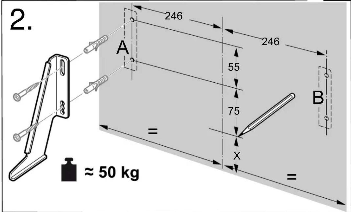 2. A 246 246 55 75 B = X = ≈ 50 kg