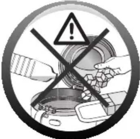 Warning sign with exclamation mark and crossed-out pipes, symbolizing hazardous material or waste disposal.
