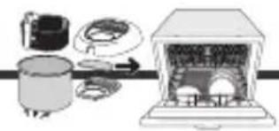 Diagram illustrating a mechanical assembly process with labeled components and directional arrows indicating motion or flow.