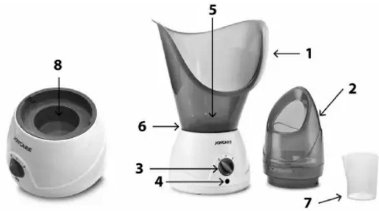 Joycare Steam Beauty JC-350 - ESPECIFICACIONES DEL APARATO - 1