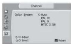 HISENSE LCD19W57CA - Setting the Color System - 2