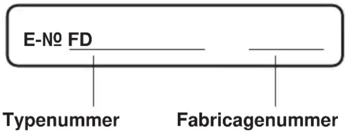 E-№ FD Typenummer Fabricagenummer