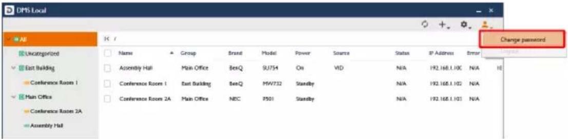 DNS Local All Uncategorized East Building Conference Room 1 Main Office Conference Room 2A Assembly Hall Name Group Brand Model Power Source Status IP Address Error Assembly Hall Main Office BenQ SU754 Ori VID N/A 192.168.1.10C N/A IE Conference Room 1 Best Building BenQ MW732 Standby N/A 192.168.1.102 N/A Conference Room 2A Main Office NBC P501 Standby N/A 192.168.1.103 N/A Change password