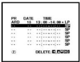 PR ARD DATE 15 TIME 13:00 -14:00 + LP SP SP SP SP SP SP SP SP SP SP SP SP SP ① DELETE: □ ▼□□