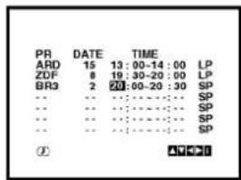 PR DATE TIME ARD 15 13:00-14:00 LP ZDF 8 19:30-20:00 LP BR3 2 20:00-20:30 SP ... ... ... SP ... ... ... SP ... ... ... SP ... ... ... SP #