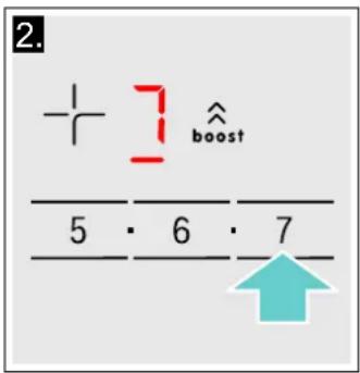 2. + 7 boost 5 · 6 · 7 ↑