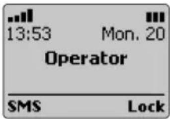 13:53 Mon. 20 Operator SMS Lock