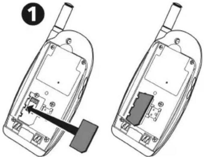 MITSUBISHI Trium Cosmo - Inserting the SIM card - 1