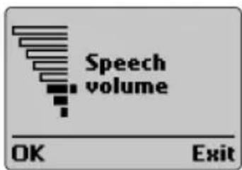 Speech volume OK Exit