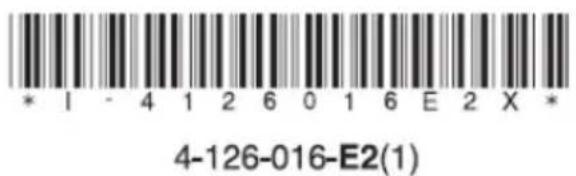 * I - 4 1 2 6 0 1 6 E 2 X * 4-126-016-E2(1)
