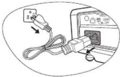 BENQ MX761 - Shutting down the projector - 2