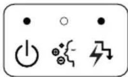 Electrical control symbols including power, current, and lightning bolt icons