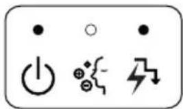 Electrical control symbols including power, current, and lightning bolt icons