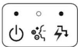 Electrical control symbols including power, current, and lightning bolt icons