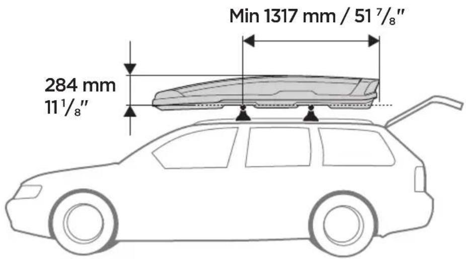 Min 1317 mm / 51 7/8" 284 mm 11 1/8"