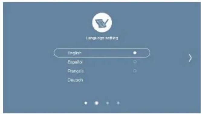 Languages setting English Español Français Deutsch