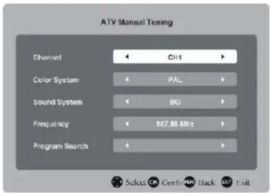 Allview 40ATS5100-F - • Cautare manuala ATV - 1