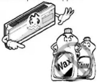 Cartoon illustration showing a character holding a box and a bag labeled 'Wax' with text 'Wang'