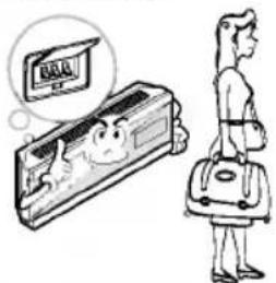 Illustration showing a person standing beside a cartoon-style car with a smiling face, alongside an arrow pointing to a card with text.