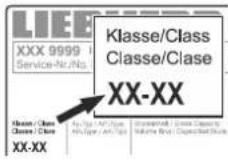 LIEBHERR IXRFW 5186 - Clasa climatică - 1