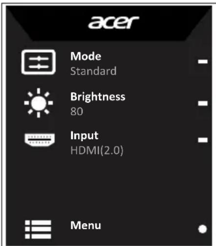 ACER XV272P - Pagina principală - 1