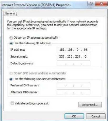 ACTi Z73 - Manually adjust the IP address of the PC: - 4
