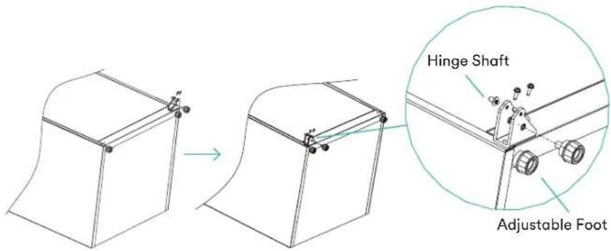 Hinge Shaft Adjustable Foot