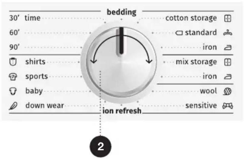 GORENJE DE82ILB/G - PASUL 3: SELECTAREA PROGRAMULUI DE USCARE - 1