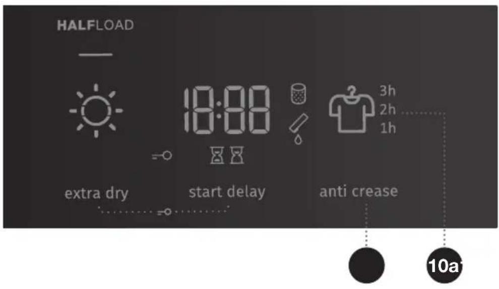 HALFLOAD 18:00 extra dry start delay anti crease 3h 2h 1h 10a