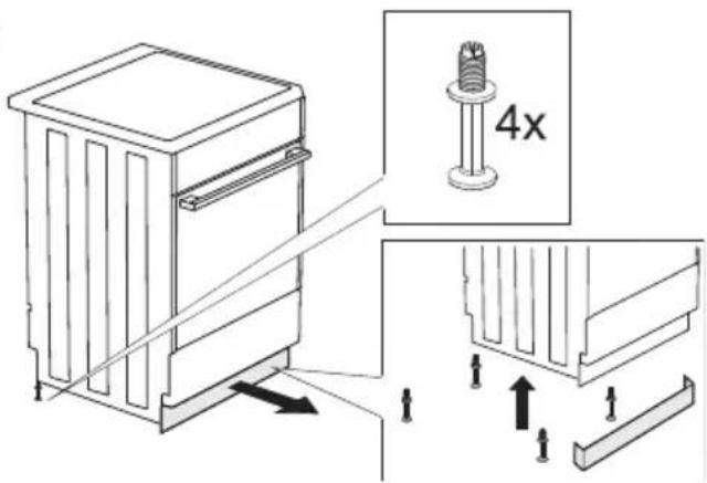 GORENJE G6111WH - NIVELAREA APARATULUI ŞI SUPORTUL SUPLIMENTAR - 2