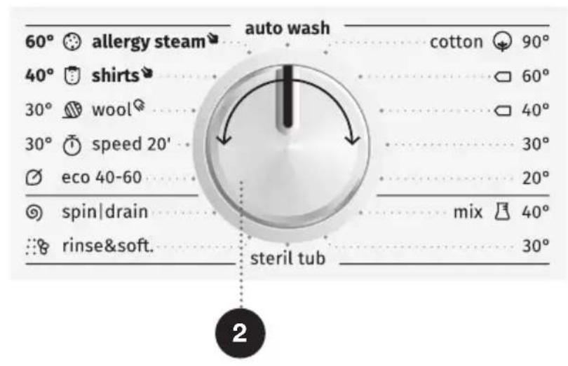 GORENJE WD9514AS - PASUL 3: ALEGEREA PROGRAMULUI DE SPĂLARE - 1