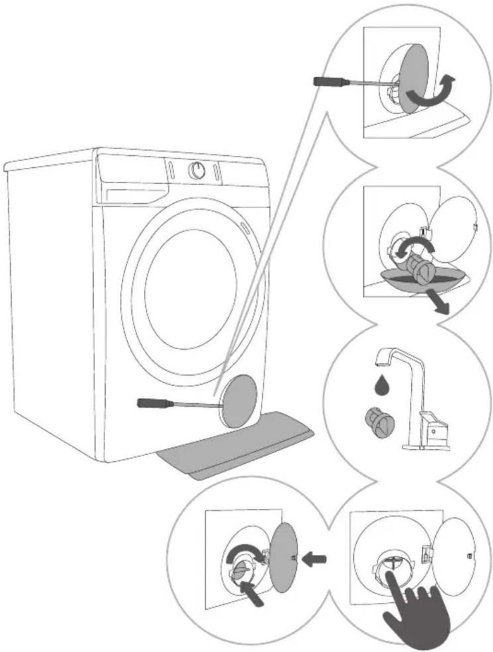 GORENJE WD9514AS - CURĂȚAREA FILTRULUI POMPEI - 1