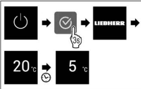 LIEBHERR IXRFW 5103 - Pornirea aparatului - 1