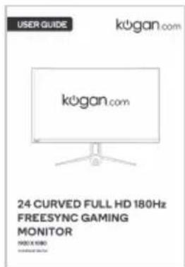 USER GUIDE kugan.com kugan.com 24 CURVED FULL HD 180Hz FREESYNC GAMING MONITOR 1900 X 1980