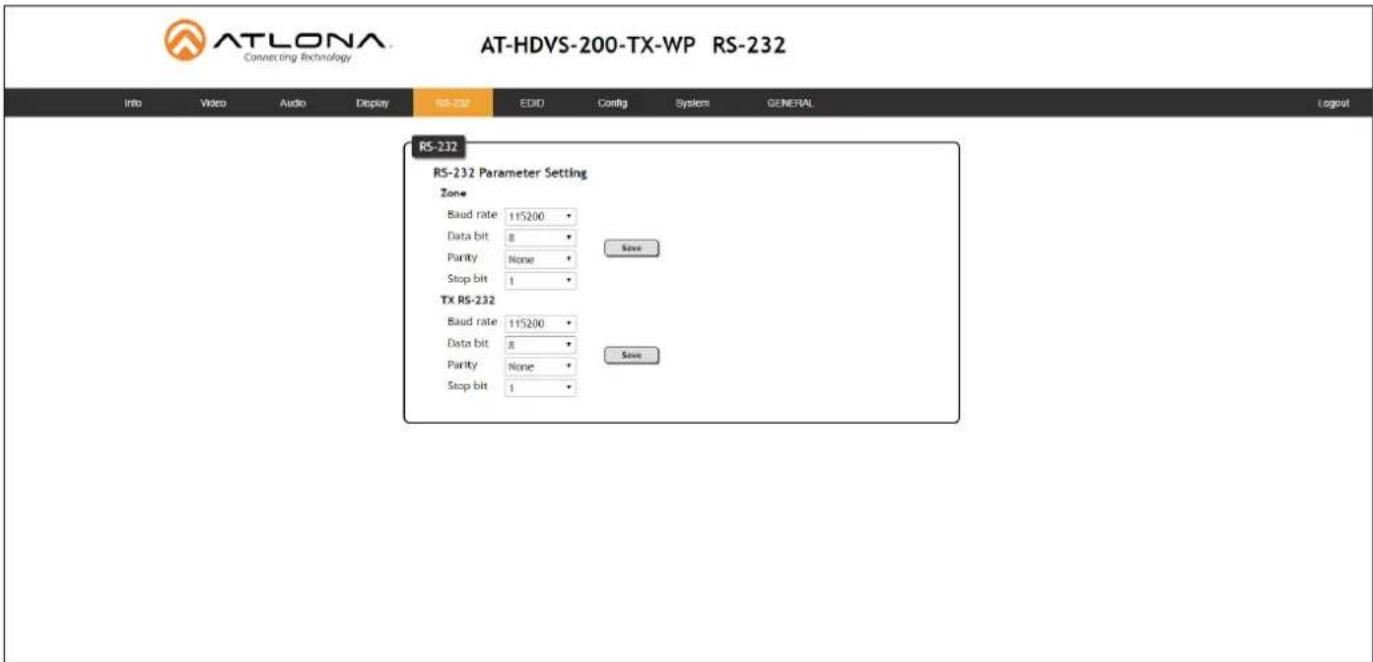 Atlona AT-HDVS-200-TX-WP-BLK - RS-232 page - 1