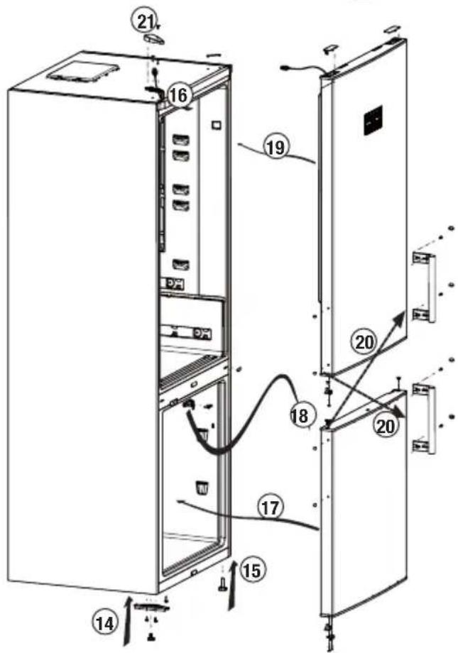 BEKO RCNE560E30DZM - Inversarea uşilor - 2