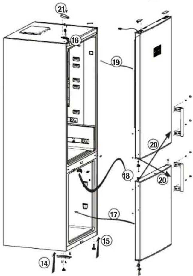 BEKO RCNE560I30DXB - Inversarea uşilor - 2