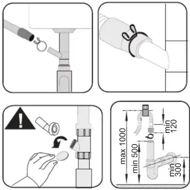 BEKO BDIN24320 - Conectarea la evacuare - 1