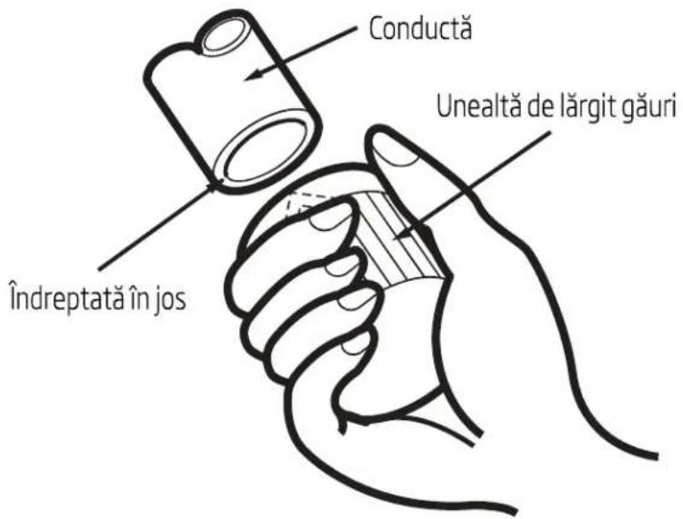 Conductă Unealtă de lărgit găuri Îndreptată în jos