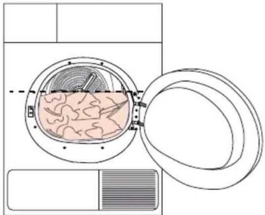 BEKO DS 8333 PX - Ustrezna količina perila - 1