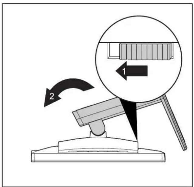 FUJITSU P24W-7 LED - Removing monitor base - 2