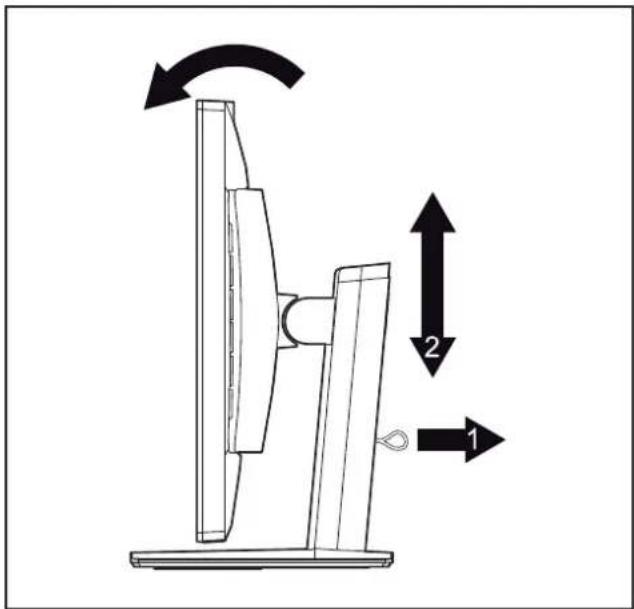 FUJITSU P24W-7 LED - Adjusting height - 2