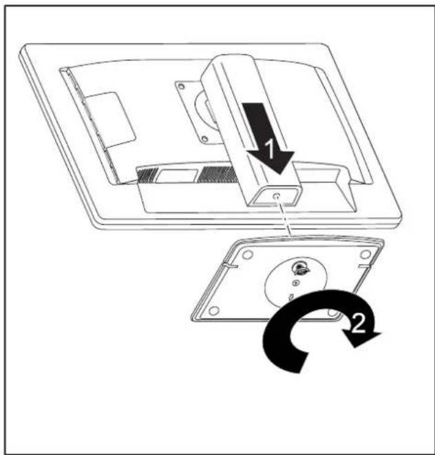 FUJITSU P24W-7 LED - Mounting the monitor base - 2