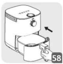 Illustration of a hand operating a microwave oven with a hand pointing to the lid (no text or symbols)