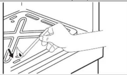 ELECTROLUX LKG504013W - Aprinderea manuală a arzătorului de gaz al cuptorului - 1