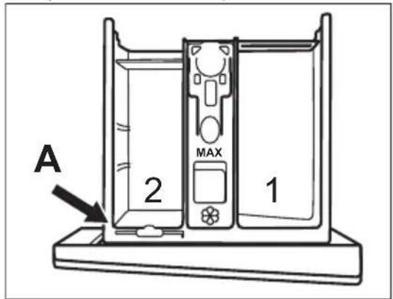ELECTROLUX EW6SM327DE - Schimbarea poziției separatorului de detergent - 1
