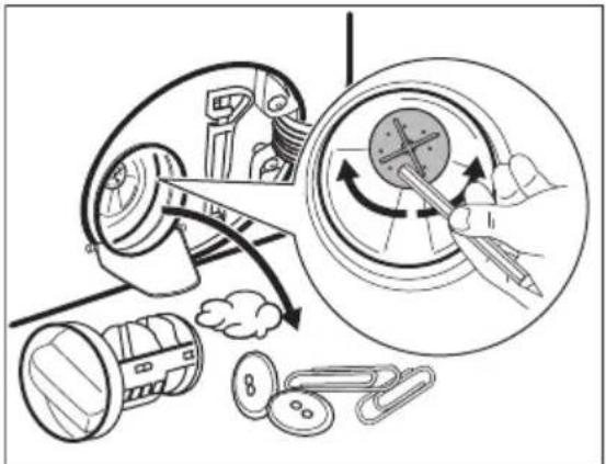 ELECTROLUX EW7W2471E - Procedați astfel pentru a curăța pompa: - 5